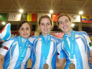 El trío del Atlético Mar del Plata, Natalia Artero, Melisa Bonnet y Silvina Posada. 