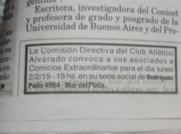 El llamado oficial a elecciones de Alvarado para el 2 de febrero. 