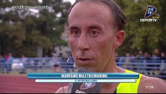 Mariano Mastromarino después de consagrarse campeón en la transmisión oficial. 