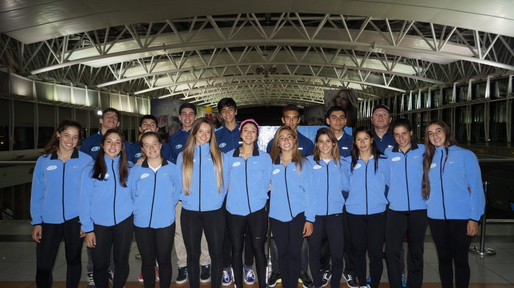 La Selección Juvenil Argentina antes de partir a Cali. 