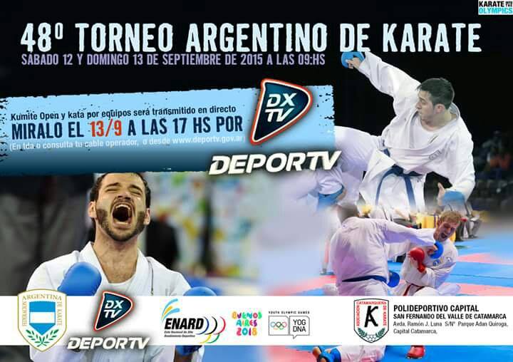 El afiche oficial del Argentino de Karate en Catamarca. 