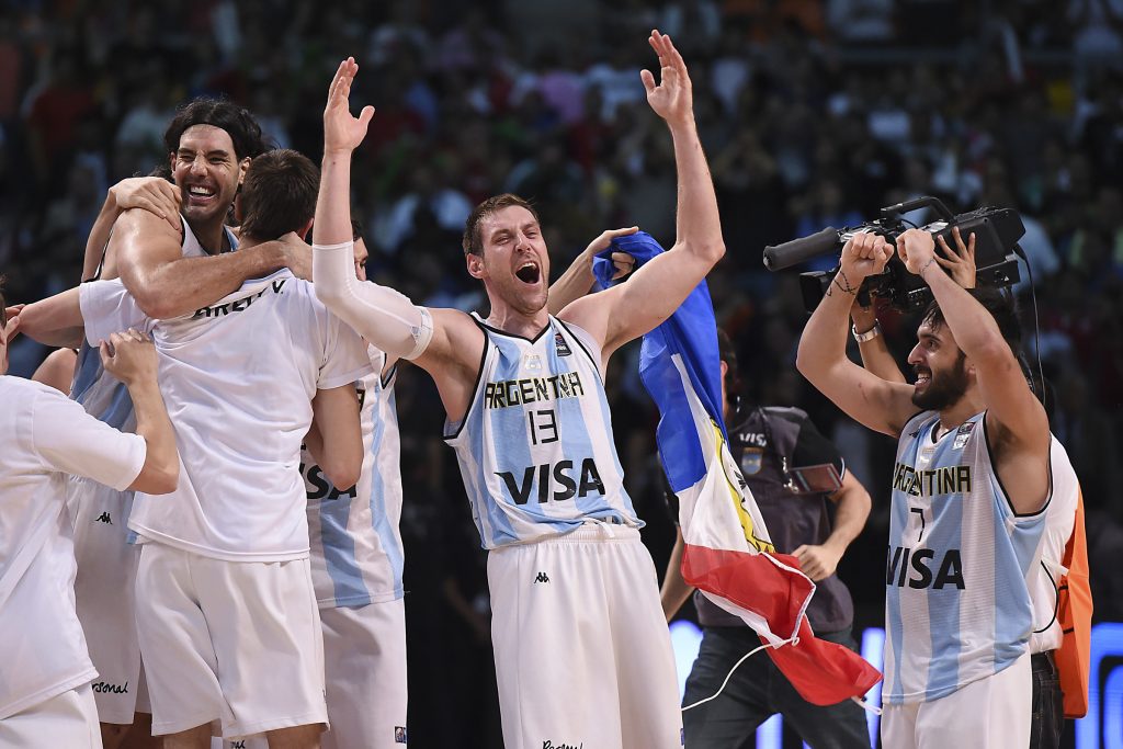Argentina celebra la clasificación olímpica. 