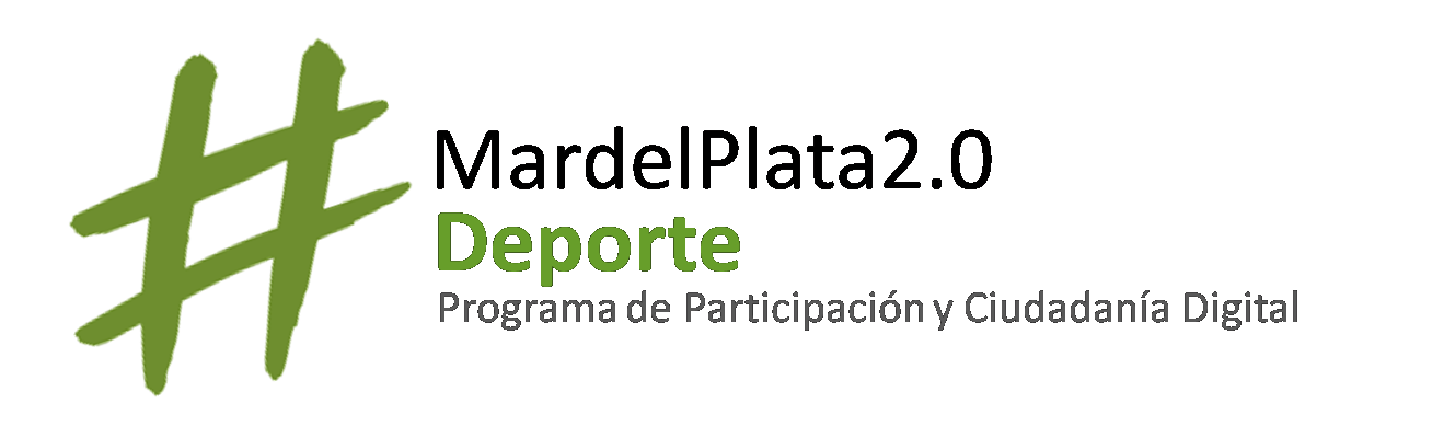 El logo del Programa Mar del Plata 2.0 Deporte. 