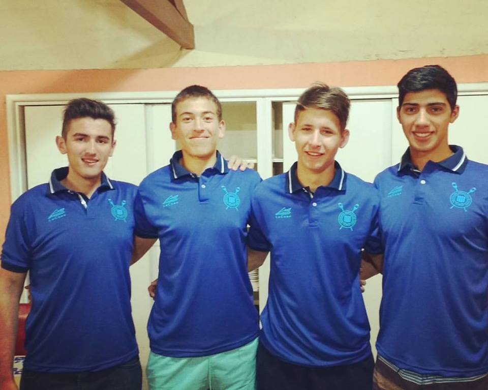 El equipo argentino junior con Emiliano Soria (Segundo de izquierda a derecha).