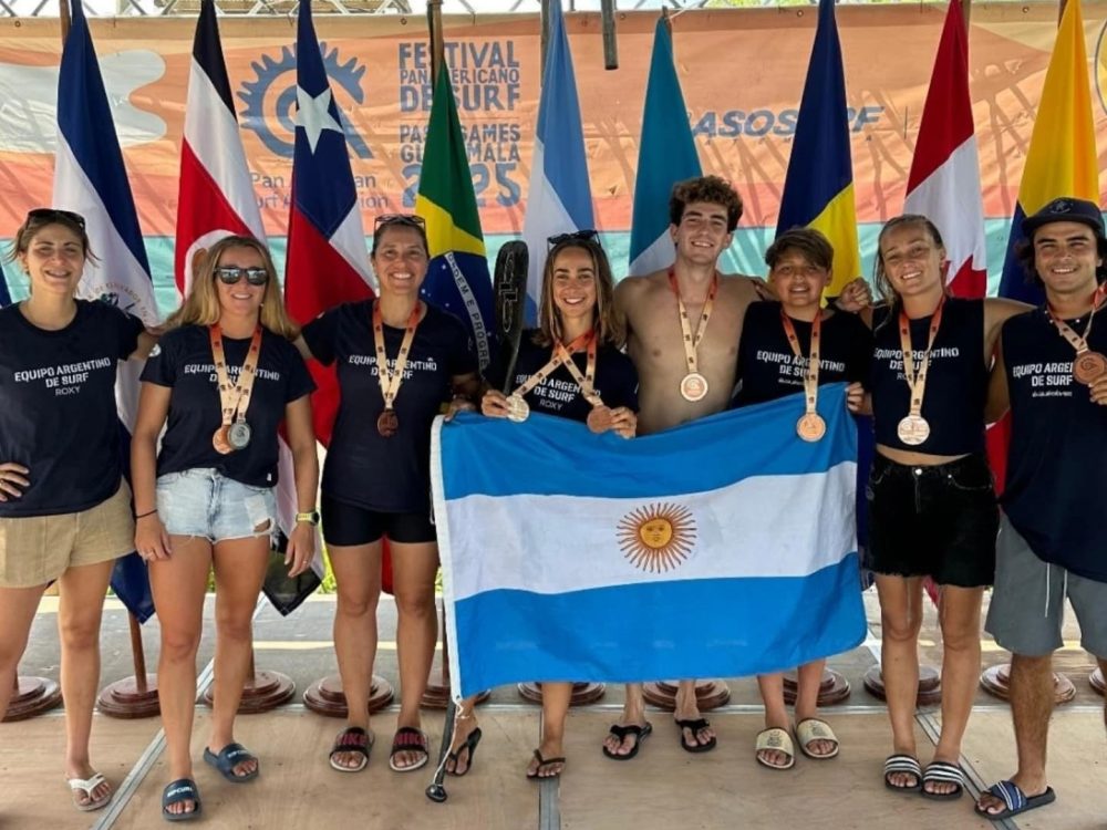 Medallistas argentinos - Juegos Panamericanos de Surf Guatemala 2025