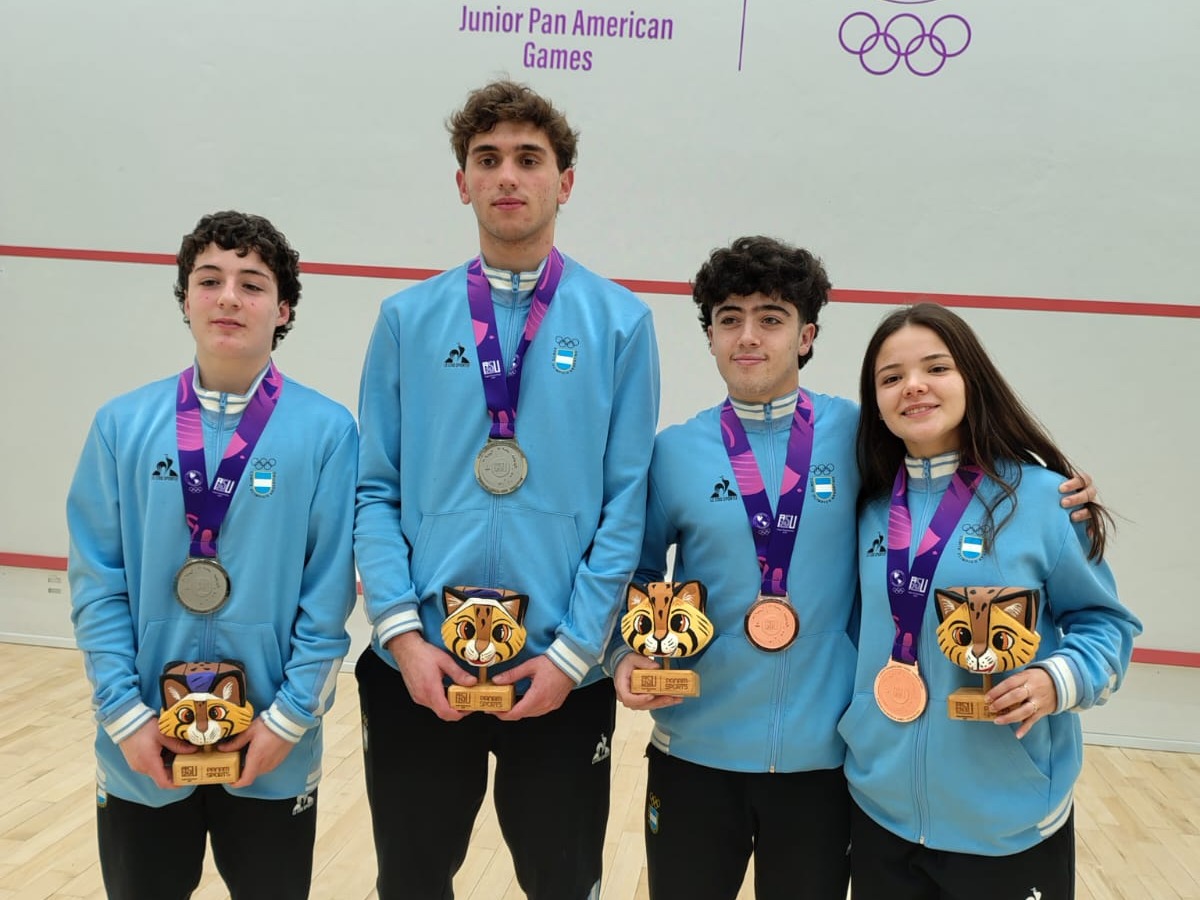 Las dos duplas argentinas que ganaron medalla en Asunción.